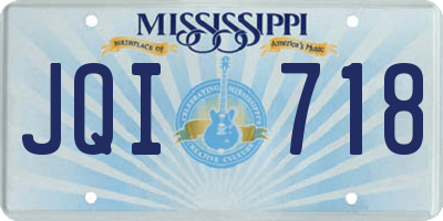 MS license plate JQI718