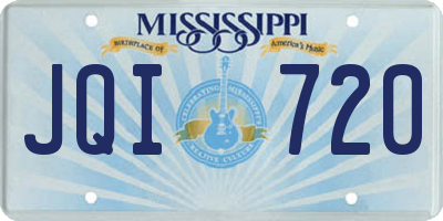 MS license plate JQI720