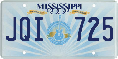 MS license plate JQI725