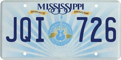 MS license plate JQI726