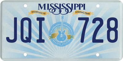 MS license plate JQI728