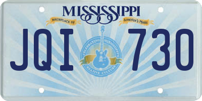 MS license plate JQI730