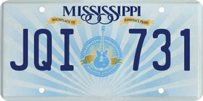 MS license plate JQI731