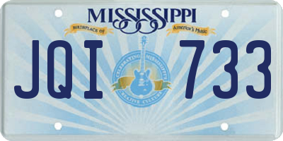 MS license plate JQI733
