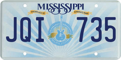 MS license plate JQI735