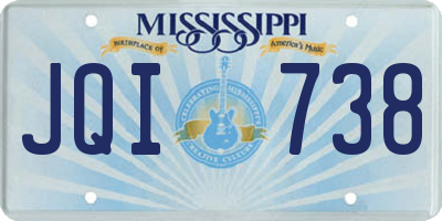 MS license plate JQI738