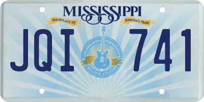 MS license plate JQI741