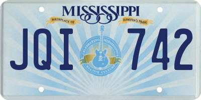 MS license plate JQI742