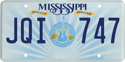 MS license plate JQI747