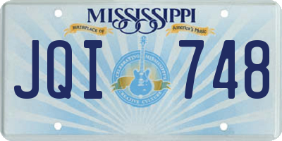 MS license plate JQI748