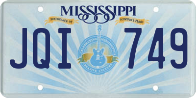MS license plate JQI749