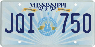 MS license plate JQI750