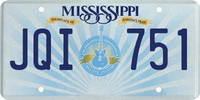 MS license plate JQI751