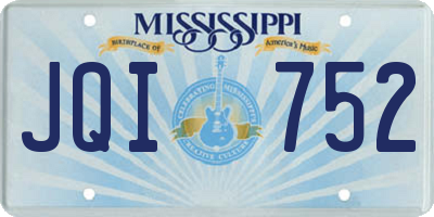 MS license plate JQI752
