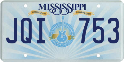 MS license plate JQI753