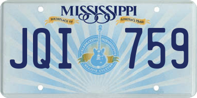 MS license plate JQI759