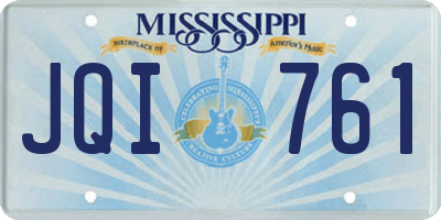 MS license plate JQI761