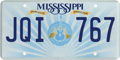 MS license plate JQI767