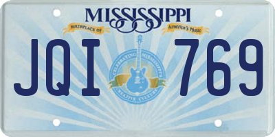 MS license plate JQI769