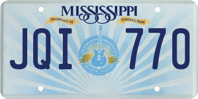 MS license plate JQI770