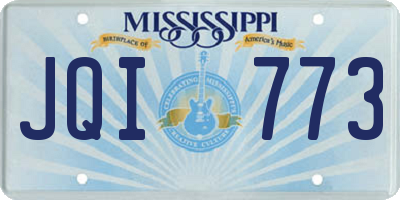 MS license plate JQI773