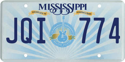 MS license plate JQI774