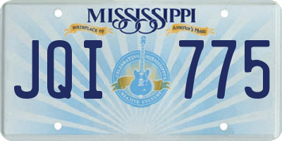 MS license plate JQI775