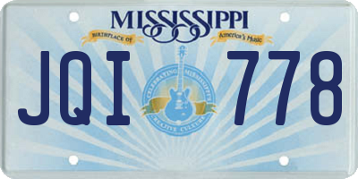 MS license plate JQI778