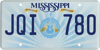 MS license plate JQI780