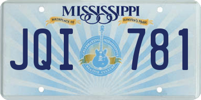 MS license plate JQI781