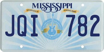 MS license plate JQI782