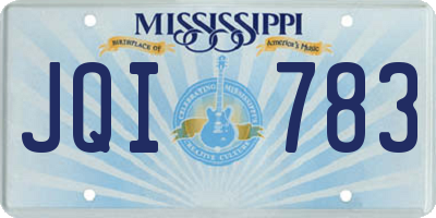 MS license plate JQI783