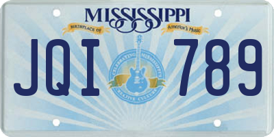 MS license plate JQI789
