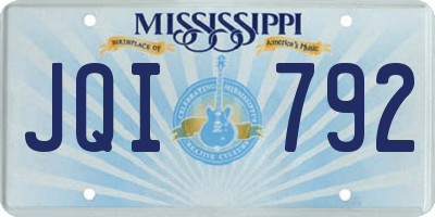 MS license plate JQI792