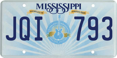 MS license plate JQI793