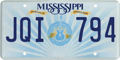 MS license plate JQI794