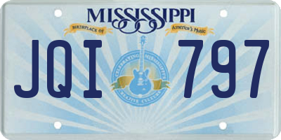 MS license plate JQI797