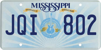 MS license plate JQI802