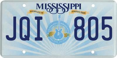 MS license plate JQI805