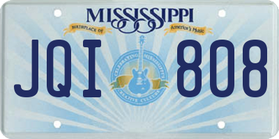 MS license plate JQI808