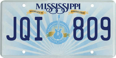 MS license plate JQI809