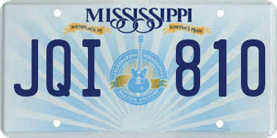 MS license plate JQI810