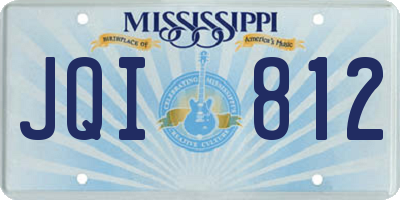 MS license plate JQI812