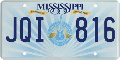 MS license plate JQI816
