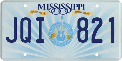 MS license plate JQI821