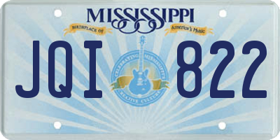 MS license plate JQI822