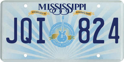 MS license plate JQI824