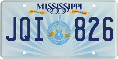 MS license plate JQI826