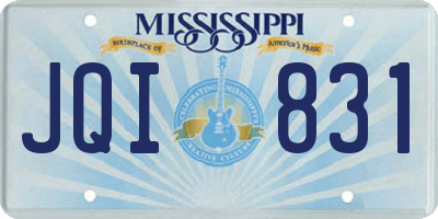 MS license plate JQI831