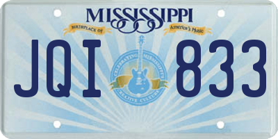 MS license plate JQI833